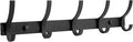 Optish Coat Rack Wall Mount, Coat Hook Wall Mount, Wall Hooks for Hanging, Hat Rack for Walls, Coats Hanger with 10 Hook, Towel Hooks for Bathrooms (1 Pack, Black) by Optish