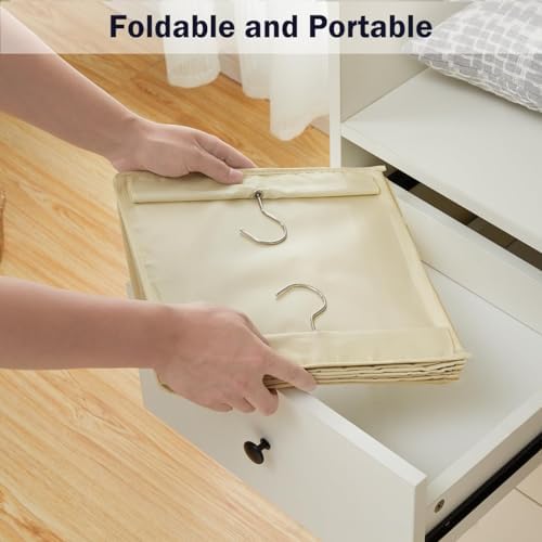 YOUDENOVA Hanging Closet Organizer, Closet Organizers and Storage, Beige | 6-Shelf Hanging Clothes Organizer with Waterproof Oxford Fabric, Ideal for Dorm Room Essentials, Clothes & Shoes - Image 5