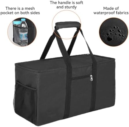 Extra Large Utility Tote Bag - Reusable Grocery Bags Foldable Heavy Duty - Image 3