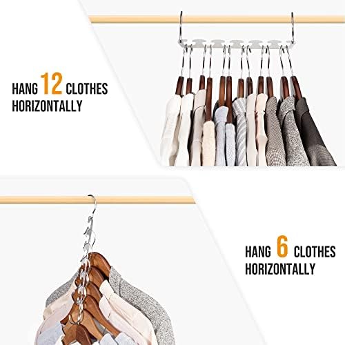 HOUSE DAY Closet Organizers and Storage Space Saving Hangers Stainless Steel Magic Hanger Upgraded Sturdy Storage Hangers Space Saver Clothes Hanger College Dorm Room Essentials 4PACK - Image 6