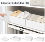 DIMJ Closet Storage Bins 6 Pack - Fabric Storage Baskets for Shelves, Large Clothes Organizers with Handles, Trapezoid Shelf Organization Storage Cubes for Purse, Toys, Books, Towel, Clothes - Image 4