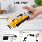 10 Sets 36 oz & 12 oz Glass Food Storage Containers with lids, Black - Image 4
