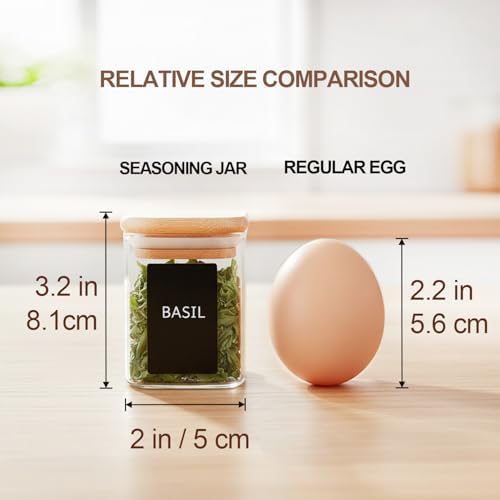 ComSaf Spice Jars 4oz 16 Pack, Seasoning Containers with labels 54 Labels - Image 2