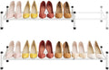 Tajsoon Expandable Shoe Rack for Closet 1 Tier, 28“-41“Stackable, White by Tajsoon