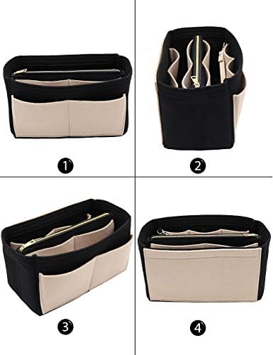 LEXSION Felt Purse Organizer Insert, Tote Bag Shaper Dividers with 5 Sizes - Image 3