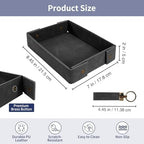 SITHON Valet Tray for Men Premium PU Leather Catchall Tray - Image 5