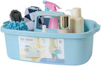 Cleaning Supplies Organizer, Large Cleaning Supply Caddy with Handle, Portable Cleaning Tool Storage Tote for Dorm, Bath, Pantry (Blue) by ANNIYA