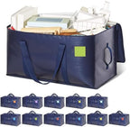 Heavy Duty Moving Bags Extra Large, Premium Storage Bags with Durable Zippers, Reinforced Handles, Moving Supplies for Clothes, Bedding, College Dorm Essentials, 12 Pack Blue by Unknown