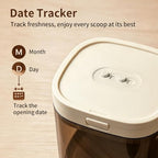 Airtight Food Storage Container with Magnetic Scoop & Built-in Leveler, 800ML Coffee Canister with Date Tracker, BPA Free UV Blocking Food Container for Coffee Beans, Ground Coffee, Tea, Sugar & Flour - Image 3