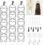 LINFIDITE 15 PCS Baseball Hat Rack Hanger Holder Organizer Flexible Multi Hook Wall Mounted Over Door Cap Display Storage Rack Cap Holder, Closet HangingStorage Rack w Hanging Hook Black by LINFIDITE
