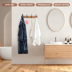 Yangbaga Coat Rack Wall Mount,Acacia Wood Coat Hooks Wall Mount,15" Wall Coat Rack with Heavy Duty 4-Double-Hooks,Hat Rack Wall Coat Hanger for Towel/Dog’s Leashes/Coat/Bag - Image 5
