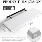 BAYKA White Floating Shelves 22.5in, Set of 2, Wall Mounted for Wall Decor - Image 3
