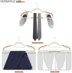 60 Pack Heavy Duty Plastic Hangers, Non Slip Clothes Hangers with Rubber Pads and 360° Hook - Thin Space Saving Hanger, Closet Organizer for Shirt, Pants, Suit, Skirt, Coat - Orange - Image 6
