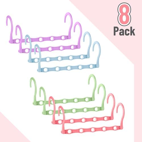 Mr. Pen- Space Saving Hangers, 8 pcs, 360° Rotating Hooks | Magic Cascading Hanger Organizer with 5 Enclosed Slots, Closet Organizers and Storage for Clothes - Image 2