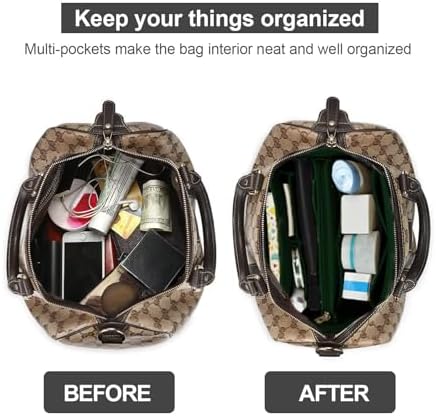 OMYSTYLE Purse Organizer Insert, Felt Tote Bag Organizer Insert with 5 Sizes, Handbag Dividers for Inside Purse, Compatible with Longchamp, Neverful, Speedy and More - Image 4