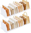 SPACEKEEPER Shelf Divider for Closet,2 Pcs Adjustable Purse Organizer,White by SPACEKEEPER