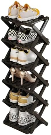 YYW Bamboo Shoe Rack, Foldable Vertical Free Standing Shoe Storage Shelf by YYW