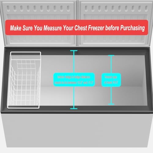 SANNO Chest Freezer Baskets, Deep Freezer Organizer Bins Sturdy Metal Wire Freezer Organizer for Home Kitchen, 17.5in - Image 3
