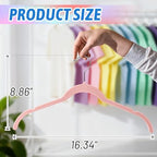 Sishynio Velvet Hangers 30 Pack, Non-Slip Slim Felt Hangers Colorful | Space-Saving Closet Organization; Flocked Surface; 360° Swivel Hooks; For Shirts, Coats, Dresses, Blouses - Image 2