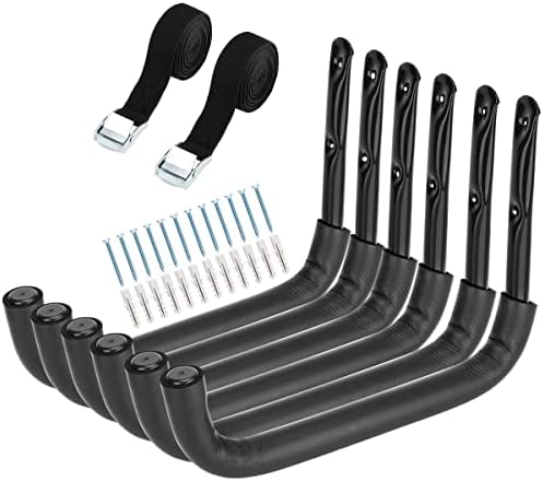 6 Pack Garage Storage Hooks Heavy Duty, 12.7Inch Wall Mount Storage Utility Hanger by Heavdace
