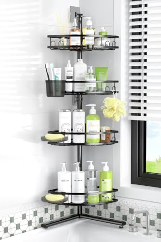 Standing Corner Shower Caddy - Rustproof Bathroom Shower Stand Shelf by Aitatty