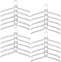 Clothes Hanger Space Saving 4 Pack Multi-Layer Shirt Hangers | Heavy Duty Coat Hanger, Non-slip Foam Padded, Detachable Design, T-Shirt Hangers for Man & Women Dorms and Apartmetns Grey by YiSeyruo