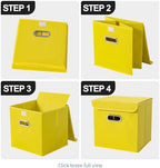 Closet Organizers Fabric Storage Bins With Lids Collapsible Cube Storage Organizer Basket With Handles,Storage Boxes for Clothes Storage,Office,Laundry,Shelves,6 Pack,(multicolour) - Image 6