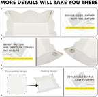 Valet Tray for Men Women 2 Pack - PU Leather Travel Catchall Tray Organizer - Desk Bedside Nightstand Storage Box for Jewelry Key Phone Remote Controller Wallet Watch Glasses Readers -White - Image 6