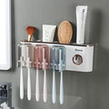 iHave Toothbrush Holders for Bathrooms Wall Mounted with Dispenser & 3 Cups by ihave