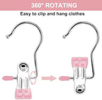 Boot Hangers for Closet, Hanging Clips Laundry Hooks Clothes Pins Closet Hanger Organizer Clamps Socks Towel Clips Heavy Duty Clothespins Bulk Hanger Clips for Closet Travel Pants Socks Handbags - Image 4