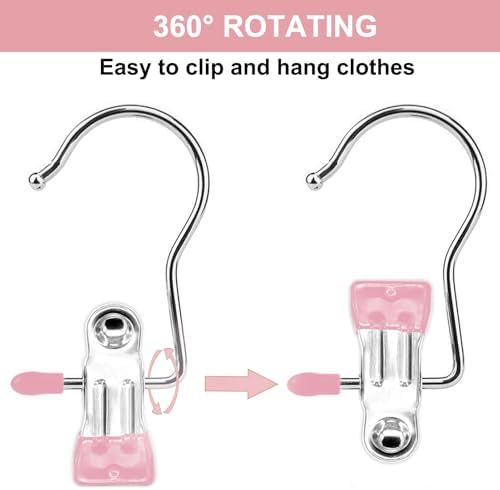 Boot Hangers for Closet, Hanging Clips Laundry Hooks Clothes Pins Closet Hanger Organizer Clamps Socks Towel Clips Heavy Duty Clothespins Bulk Hanger Clips for Closet Travel Pants Socks Handbags - Image 4