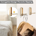 Folding Coat Hooks, Gold, 6 Pack, Wall Hook, Hanging Towels Clothes Bag - Image 6