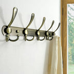 Dseap Wall Mounted Coat Rack - 5 Tri Hooks, Heavy Duty, Stainless Steel, Metal Coat Hook Rail for Coat Hat Towel Purse Robes Mudroom Bathroom Entryway (Bronze, 2 Packs) - Image 6