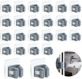3-H 24-Pack Self Adhesive Broom Holder Wall Mount - Heavy Duty No Drill Broom Organizer for Garage Closet Kitchen, Plastic Storage Rack for Brooms Mops Tools, Peel and Stick Adhesive,Grey by 3-H