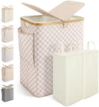 MIZATTO 2 Section Laundry Hamper with Lid, 140L Dirty Clothes Hamper by MIZATTO