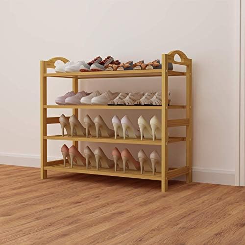 UDEAR Bamboo Shoe Rack 4-Tier Shoe Storage Organizer Entryway Shoe Shelf - Image 2
