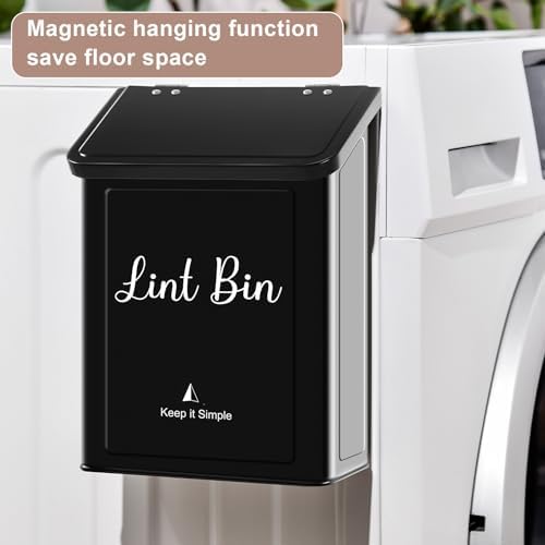 SUBEKYU Magnetic Lint Bin for Laundry Room Organization and Storage,Black - Image 3