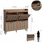 ChooChoo Shoe Storage Cabinet with 4 Flip Drawers and Deodorizer - Image 3