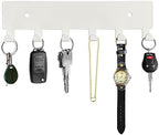 GTK Key Holder for Wall, Key Hooks with 6 Hooks, Wall Mounted Key Holder for Hallway, Self Adhesive Key Rack(White) by GTK
