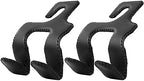 Car Headrest Hooks for Purses and Bags, Upgraded 2 in 1 Cars Back Seat Head Rest Hanger Vehicle Leather Organizer Storage Holder Hook Matching Cars Interior, 2-Pack, Black by LANVRION