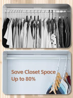 HOUSE DAY White Magic Space Saving Hangers, Premium Smart Hanger Organizer | Space Saver Hanger, Closet Organizer and Storage for Dorm, Apartment, Dorm Room Essentials for Grouping Clothes - Image 3