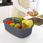 Goderewild Multi-Purpose Plastic Cleaning Caddy with Handle, Shower Caddy Organizer/Storage Basket/Totes Portable for Bathroom Supplies, Cleaning Products, Under Sink Tool, Housekeepers (Grey) - Image 4