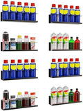 Riciakik 8 Pack Spray Bottle Holder Wall-Mounted, Aerosol Spray Can Holder Storage Rack, Heavy-Duty Paint Bottle Organizer with 40 Holes, Steel Black Spray Rack for Garage, Shop, Home or Tool Trailer by Riciakik