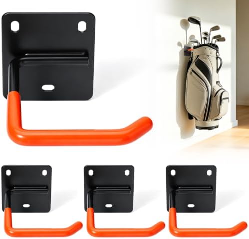 TOBWOLF Golf Bag Wall Mount, 66lbs Capacity Garage Storage Racks, 2/4 Pack by TOBWOLF