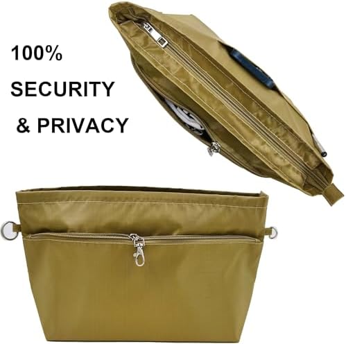 Handbag Tote Purse Organizer Insert, X Large, Khaki Green - Image 4