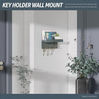 Rebee Vision Key Holder Wall Mount with 4 Hooks for Room Decor, Royal Blue - Image 3