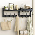 Evermagin 29" Coat Rack Wall Mount with Shelf for Entryway, Black by Evermagin