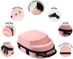 Pink Hat Travel Case with Handle and Adjustable Shoulder Strap Baseball Cap Storage Box Can Effectively Protect Your Hat and Suitable for Travel and Home Storage - Image 3
