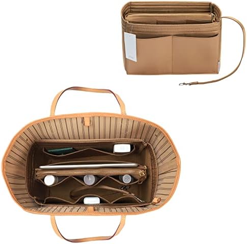 ZTUJO Purse Organizer Insert, Felt Bag Organizer with Metal Zipper, Handbag & Tote Shaper, For Speedy Neverfull Tote, 7 Sizes - Image 6