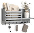 Rebee Vision Key Holder Wall Mount with Mail Slot for Room Decor, Gray by REBEEVISION